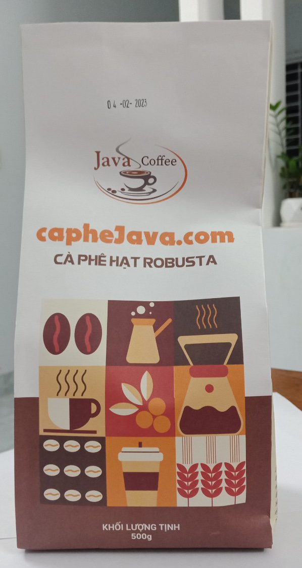Cà phê hạt rang Robusta Java - 500 gram